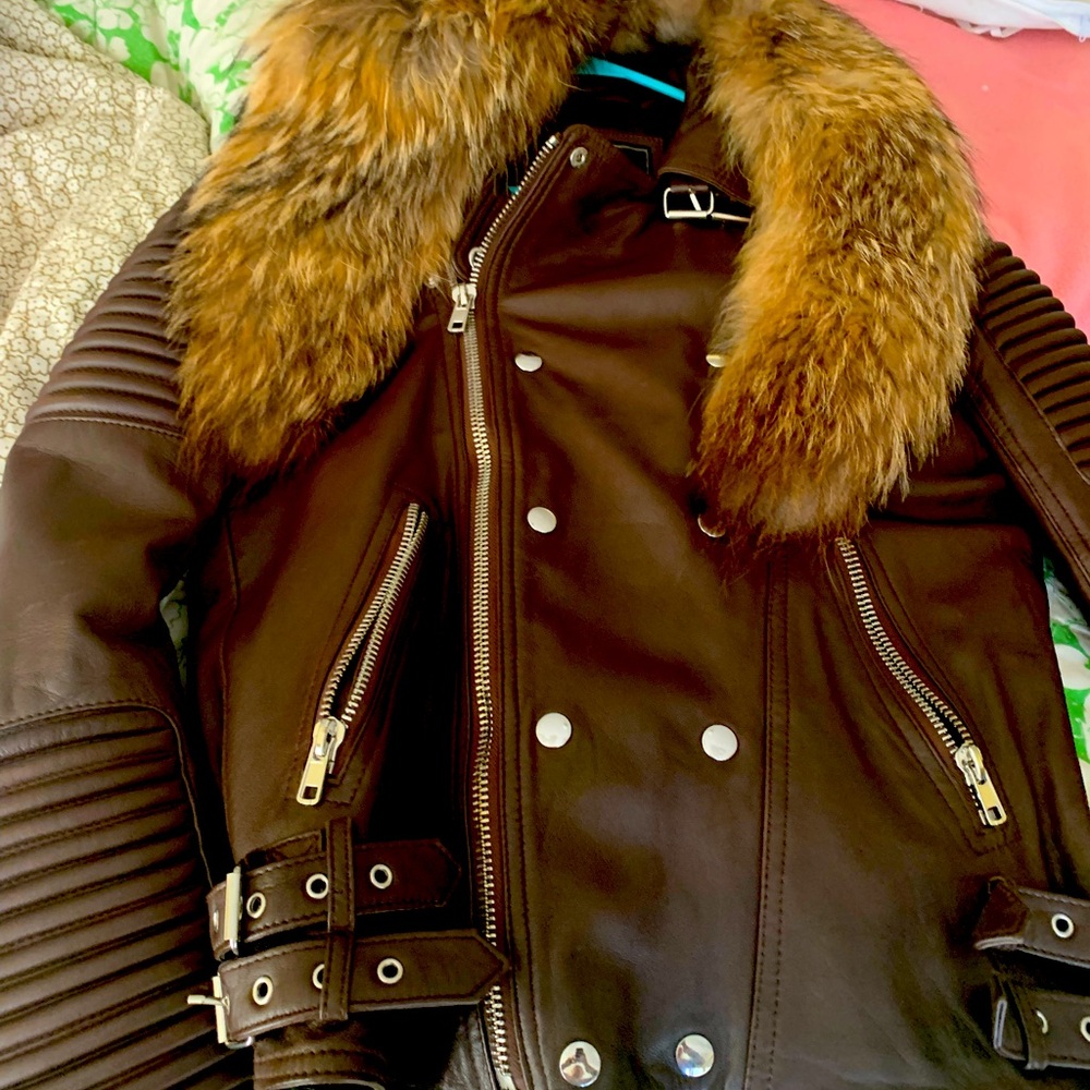 Hudson Outerwear brown leather jacket